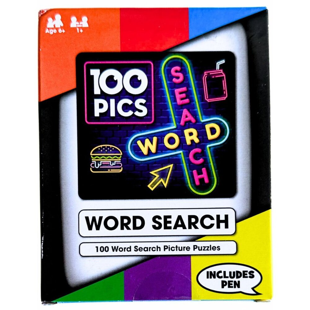 100 PICS Word Search Kids and Adults Travel Game NEW